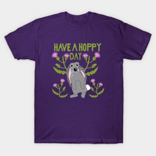 Have a Hoppy Day Floppy Eared Bunny Graphic T-Shirt